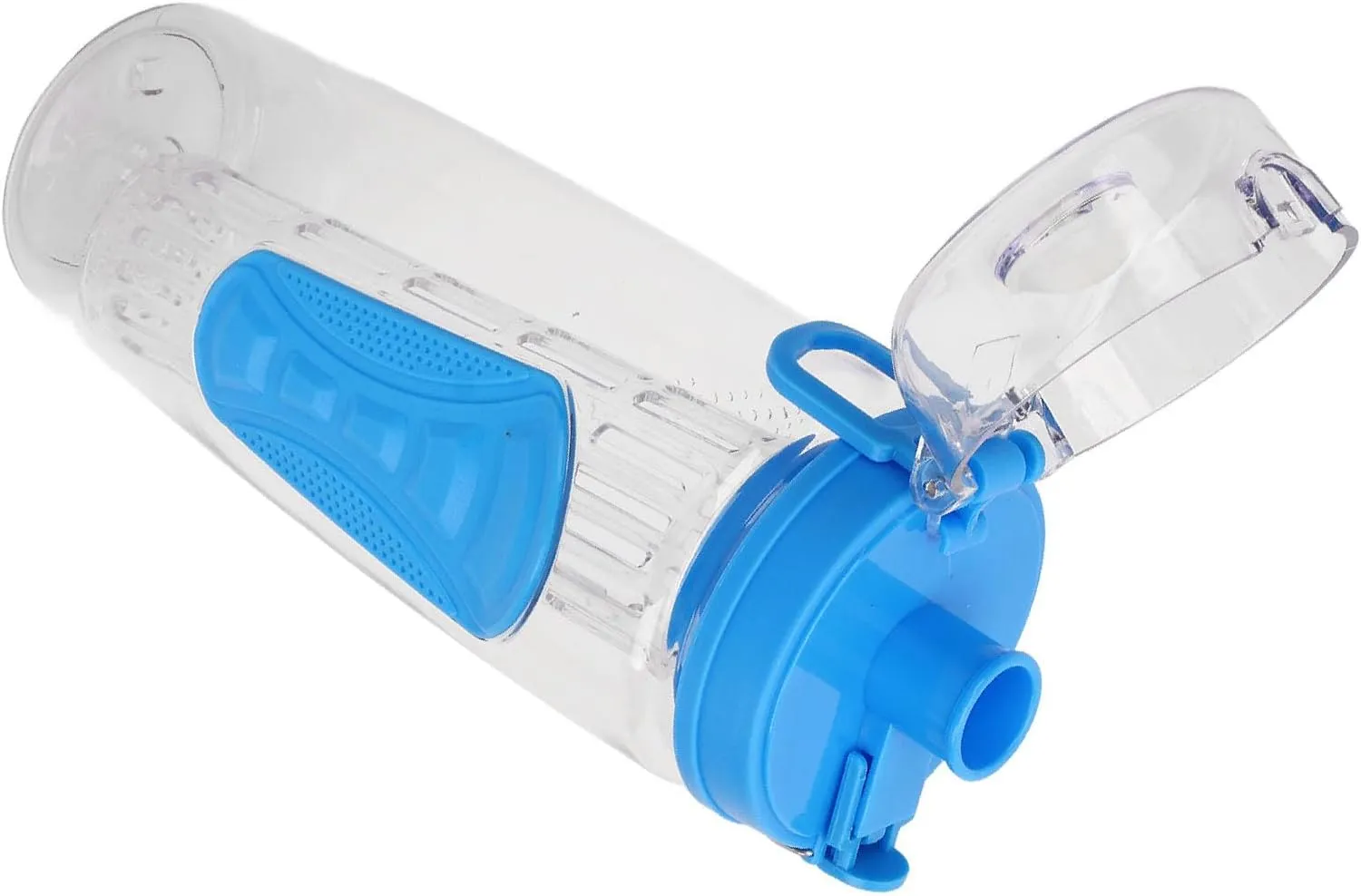 Travel Fruit Infuser Water Bottle, Reusable Fruit Infusion Sports Bottle Large Capacity for Hiking (Blue)