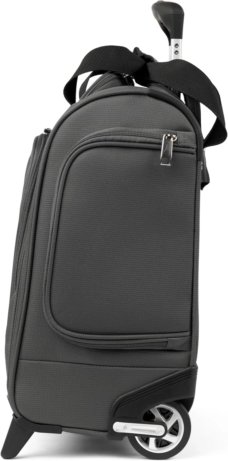 Travelpro Luggage Maxlite 5 Softside Lightweight Rolling Underseat Compact Carry on Upright 2 Wheel Bag, Men and Women, Shadow Grey, 15-Inch