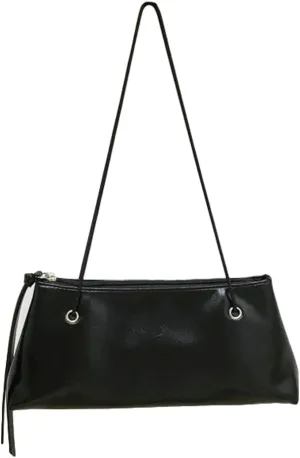 Trendy PU Leather Shoulder Bag for Women Classic Retro Underarm Purse Square long-style Tote Handbag for Travel Dating