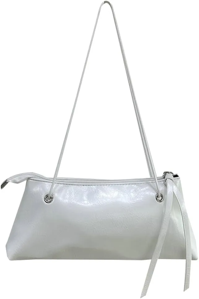 Trendy PU Leather Shoulder Bag for Women Classic Retro Underarm Purse Square long-style Tote Handbag for Travel Dating