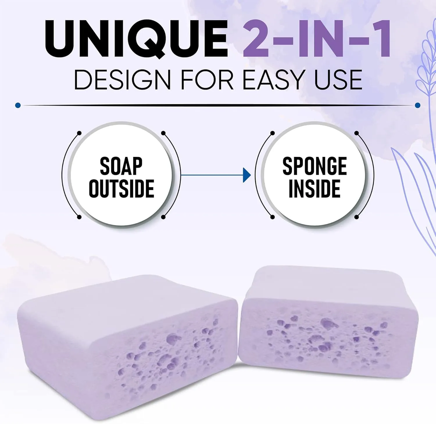 T.Taio Esponjabon Soap Sponge Variety Pack - Shower Scrubber & Bath Wash Scrub - Massage Face - Bathroom Accessories - Mother of Pearl, Aloe Vera, Lavender, Charcoal, Cucumber-Melon, Oatmeal (6 Pack)