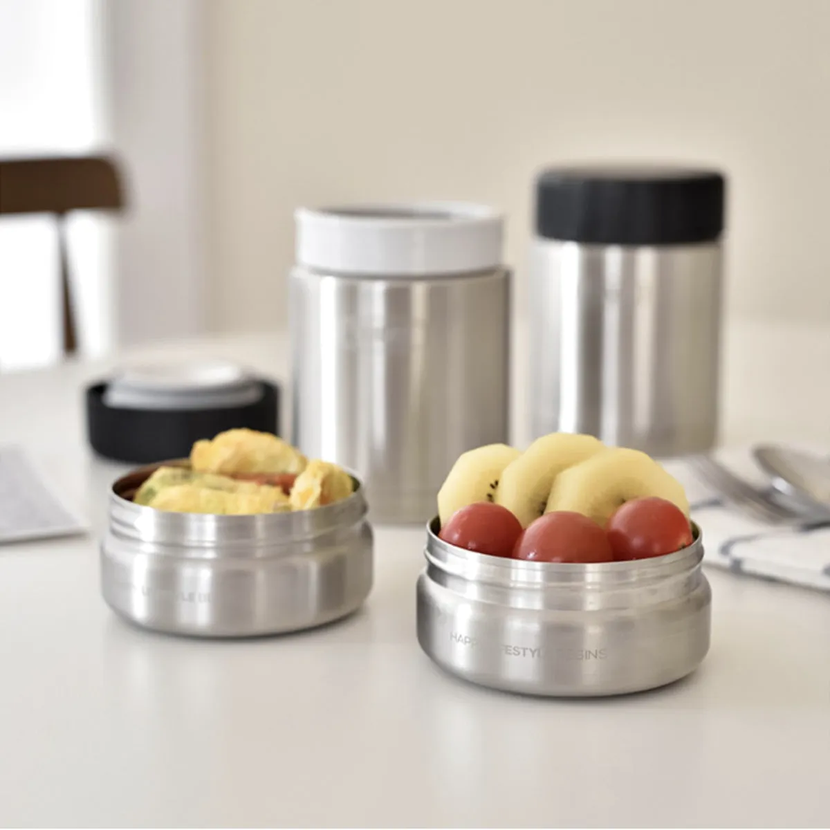 TUMS Insulated Lunch Box Set 4P Double Vacuum Structure Stainless 304 / from Seoul, Korea