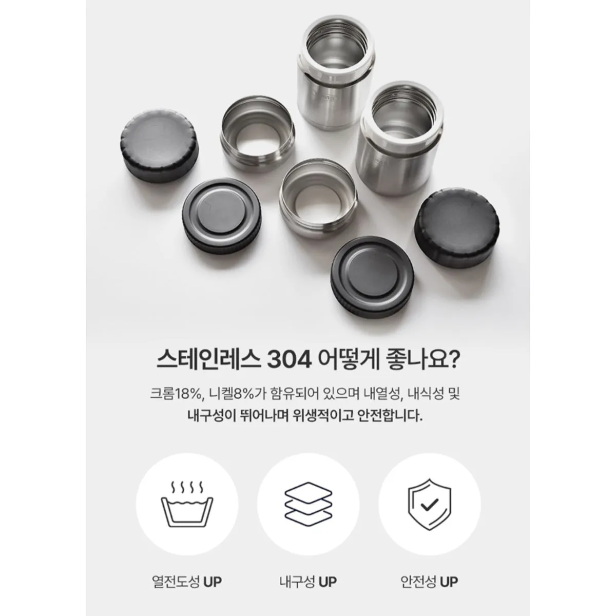 TUMS Insulated Lunch Box Set 4P Double Vacuum Structure Stainless 304 / from Seoul, Korea