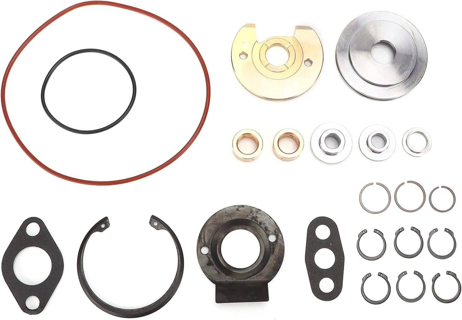 Turbocharger Repair Rebuild Kit Accessories Replacement for Cummins Holset Turbo, Professional Turbo Service Kit, with 22pcs Accessories, for Turbo Maintenance and Repair