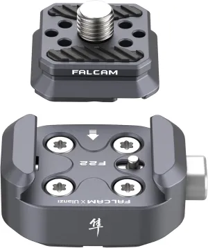 ULANZI F22 Quick Release Plate, Camera Mount Thread Adapter Seat Quick Setup Kit with 1/4" Screw to F22 QR System for Canon/Sony/Nikon Cameras/DJI/Moza Stablizers Switch Between Tripod/Monopod/Slider