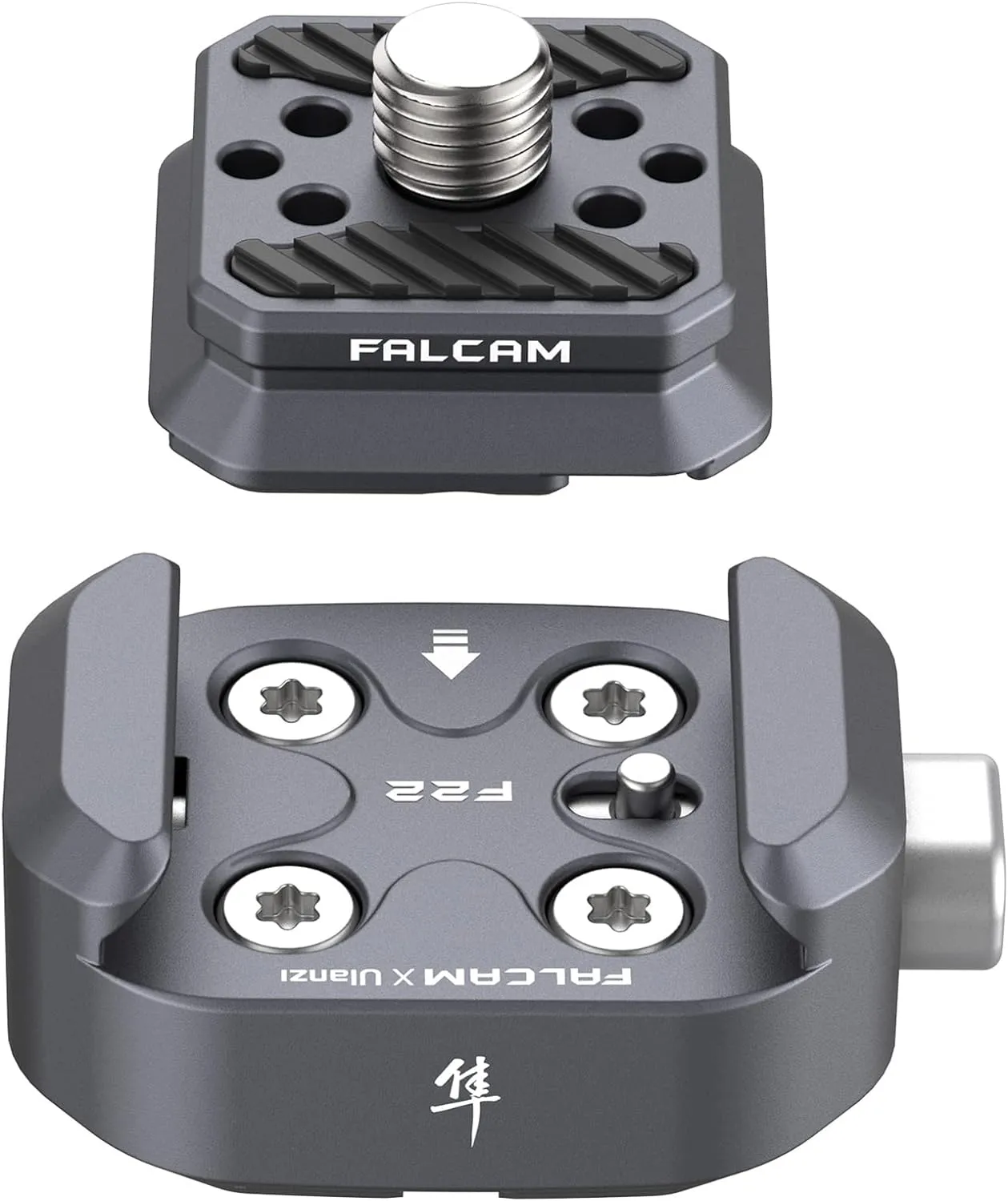 ULANZI F22 Quick Release Plate, Camera Mount Thread Adapter Seat Quick Setup Kit with 1/4" Screw to F22 QR System for Canon/Sony/Nikon Cameras/DJI/Moza Stablizers Switch Between Tripod/Monopod/Slider