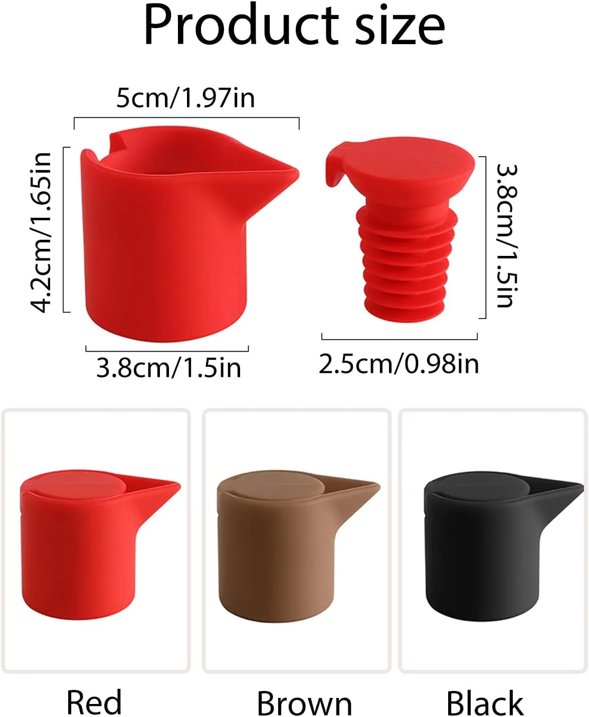 Ultimate Leakproof Wine & Champagne Stopper Set - Durable Silicone Beverage Bottle Sealers, Airtight Portable Wine Savers for Home, Bar, Restaurant, Festivals & New Year Celebrations 3PCS (Red)