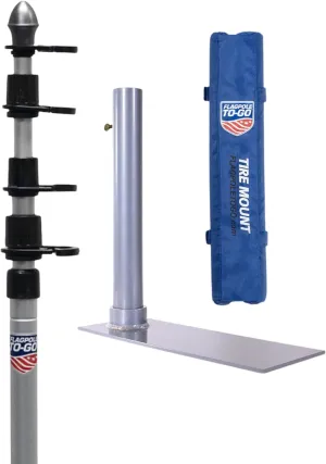 Ultimate Tailgate Kit with Portable Flagpole and Tire Mount
