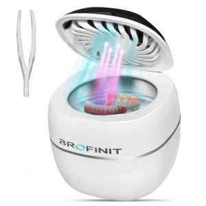 Ultrasonic Retainer Cleaner Machine,45Khz/25W Retainer Cleaner Machine with Digital Timer,Blue Light & Drying For Dentures Aligners Braces Mouth Guards Night guard