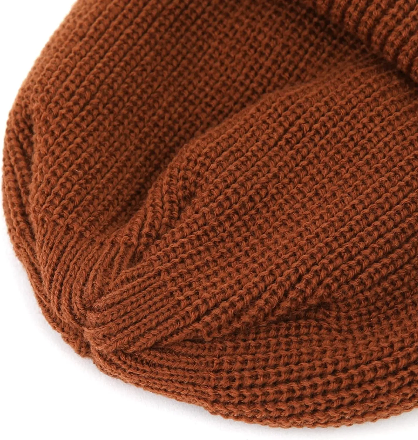 UNDERCONTROL Gold Brass Label Unisex Fall Winter Short Thick Cuffed Rollup Warm Beanie Korea Trawler Fisherman Knit Skull Hat