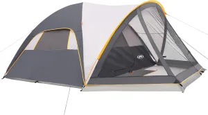 UNP Camping Tent with Screen Room, Portable 6 Person Camping Tent with Screen Porch, Family Dome Tent for Camping Outdoor - 14'x11'x72''(H)