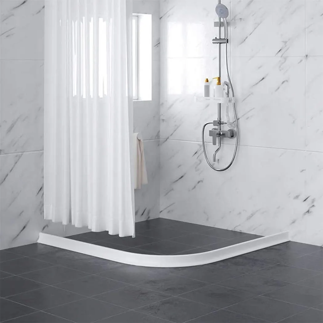 (Upgraded)3” High Shower Threshold Water Dam 67 Inch Collapsible Shower Barrier Water Stopper Shower Water Guard Dry and Wet Separation for Bathroom Kitchen and More(5.6ft)