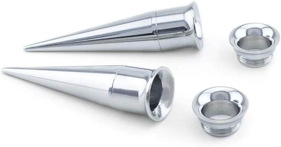 Urban Body Jewelry 1 Gauge (7mm) Stainless Steel Taper & Tunnel Ear Stretching Kit (6 Pieces)