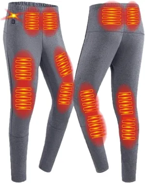 USB Heated Underwear Pant, 12 Heating Zone Thermal Heated Pant for Outdoor Skiing, Motorcycle (Without Power Bank)
