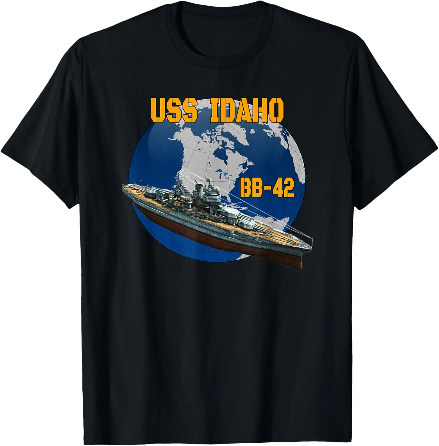 USS Idaho BB-42 Battleship for Dad Grandpa Father Son Boy T-Shirt