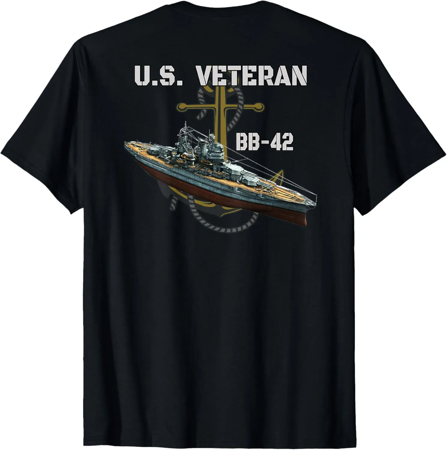 USS Idaho BB-42 Battleship Veterans Day Warship Front&Back T-Shirt