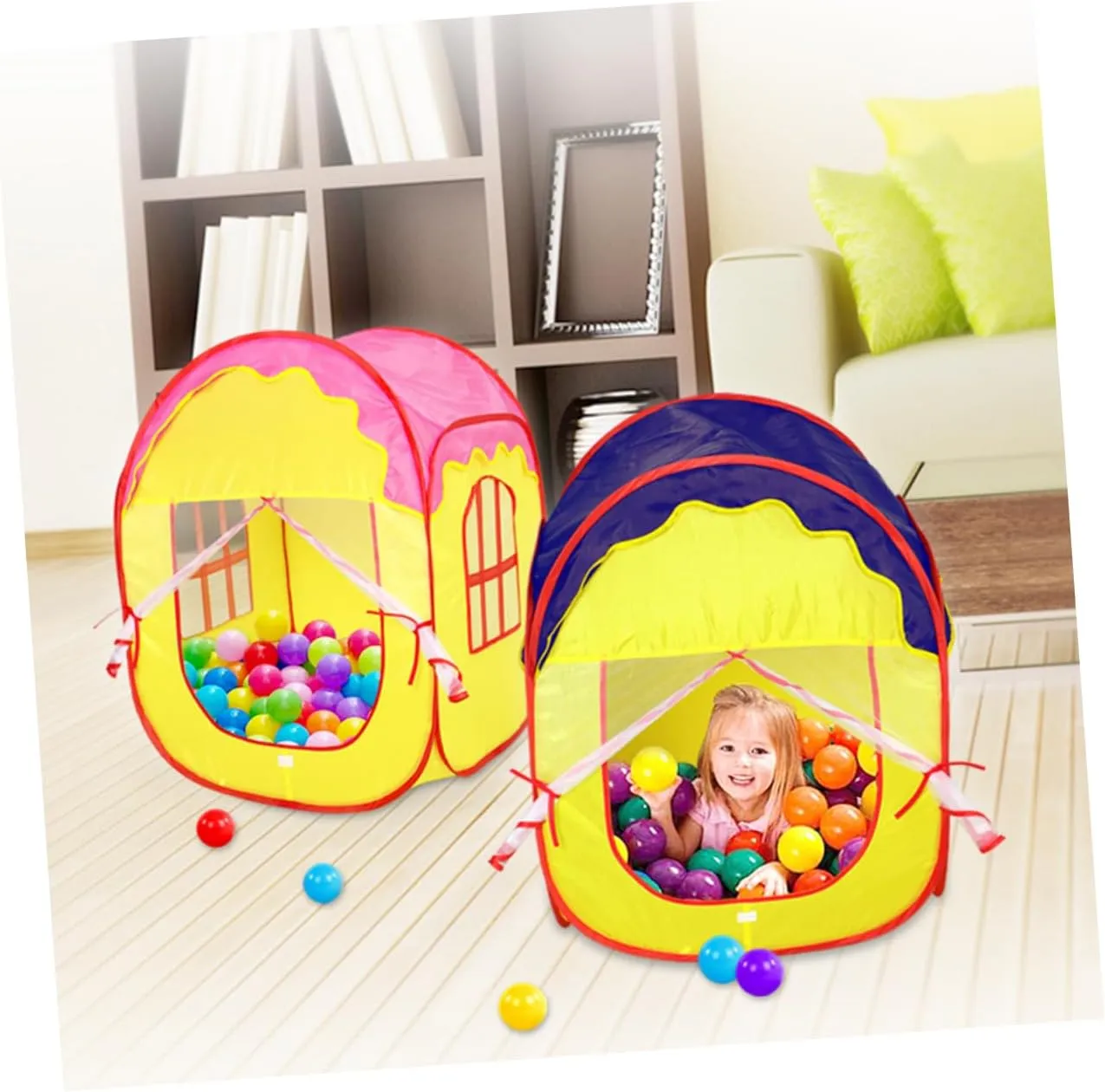 Vaguelly Boy Girl Indoor Play Tent Portable Foldable Game House Ocean Pool Suitable for Boy Girl Aged to Easy to Clean and Install Encourages Creativity and Imagination
