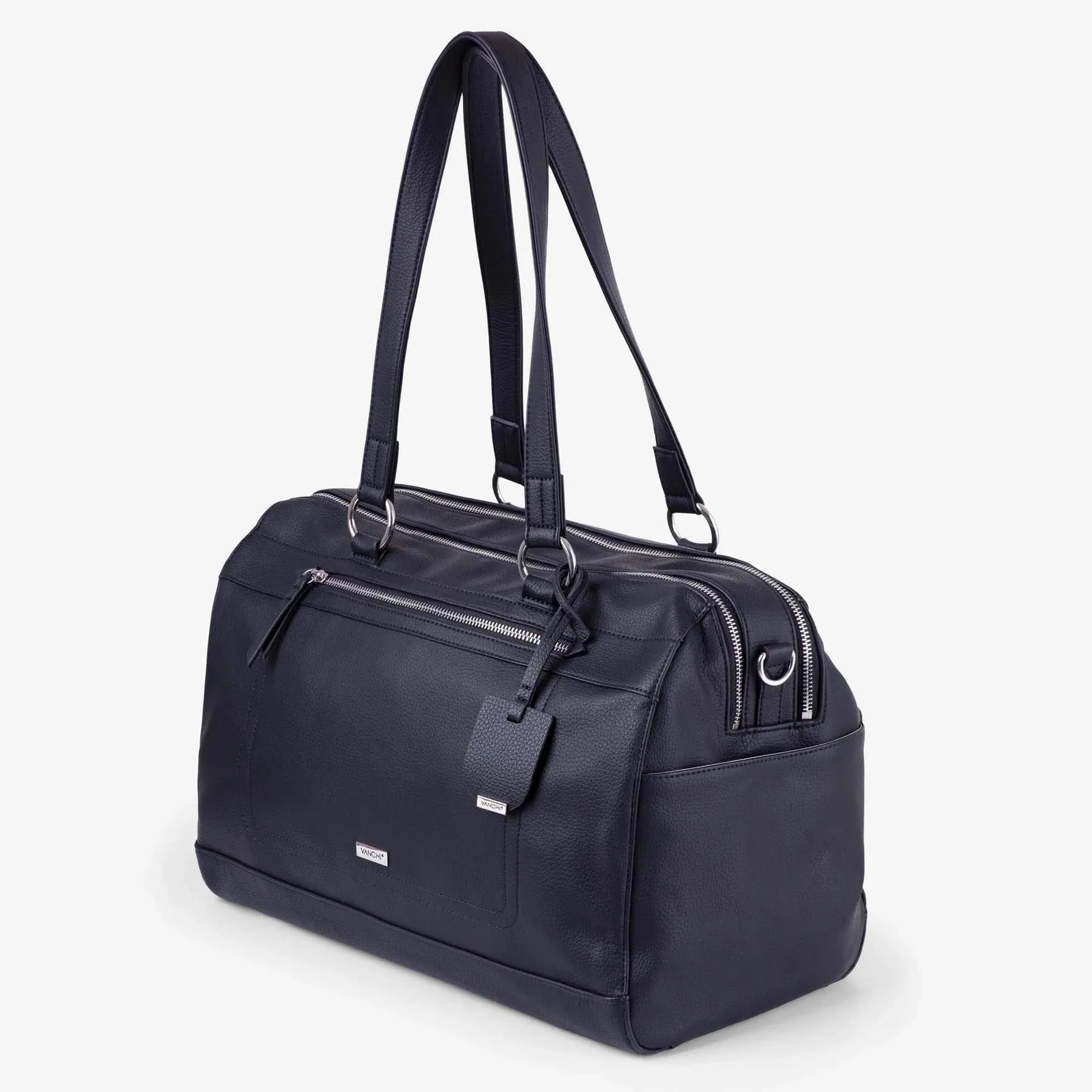 VANCHI Steffi 2-Zip Carryall - Black