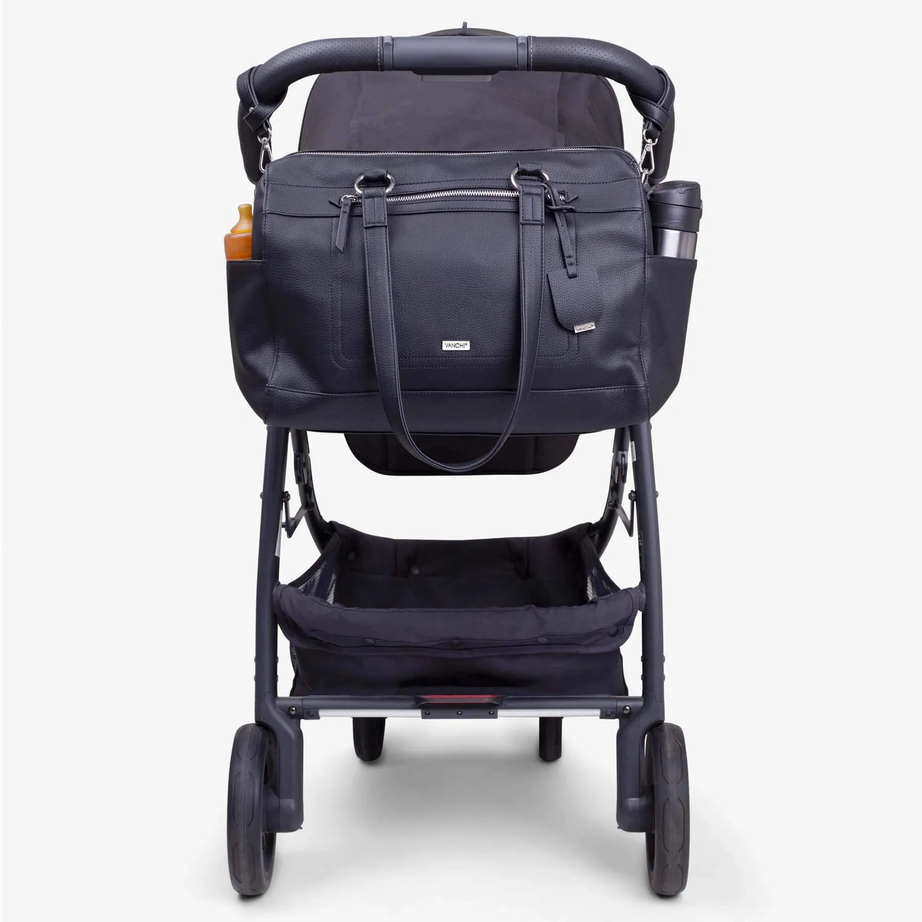 VANCHI Steffi 2-Zip Carryall - Black