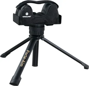 Vanguard Porta Aim Gun Rest. Compact and Portable Bench Rest. Quick Height Adjustment. Anti-Vibration Bag Rotates 360 Degrees , Black