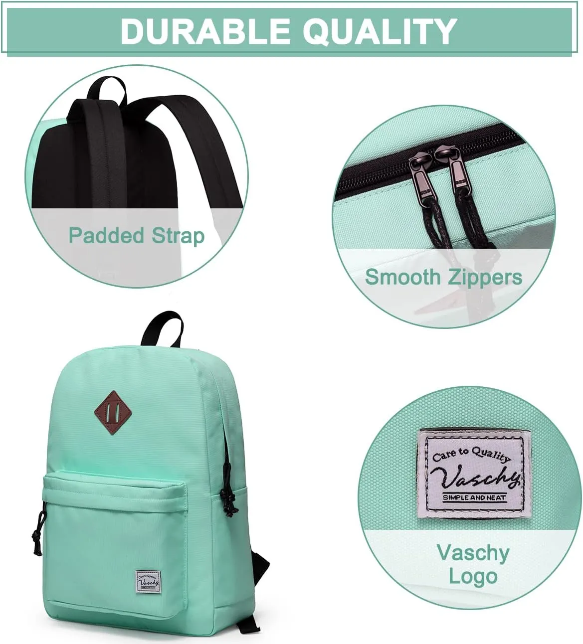VASCHY Casual, Aqua, M