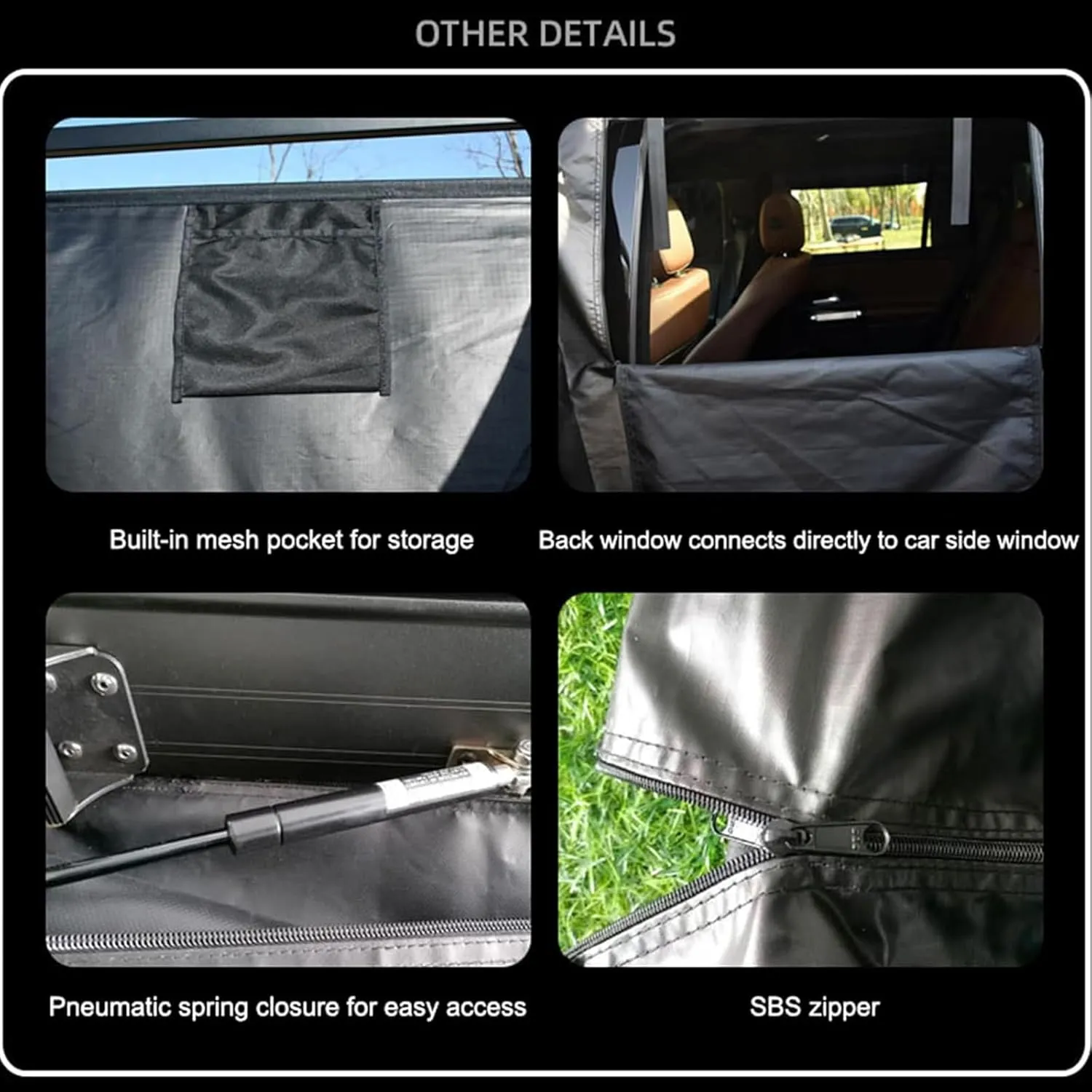 Vehicle Side Shower Room with Roof,Privacy Shelters Toilet Bathroom Outdoor Changing Room,Portable Car Side Shower Tent for Outdoor Camping