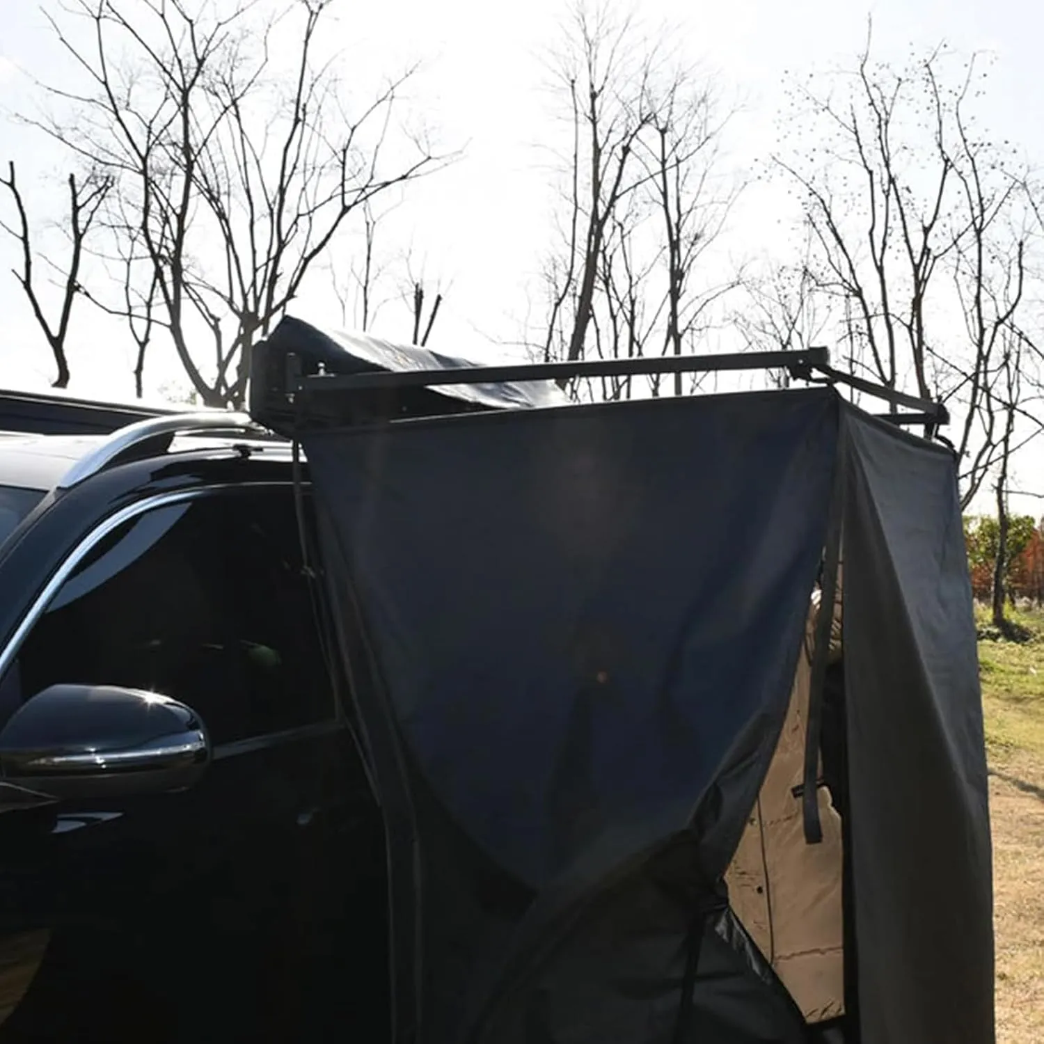 Vehicle Side Shower Room with Roof,Privacy Shelters Toilet Bathroom Outdoor Changing Room,Portable Car Side Shower Tent for Outdoor Camping