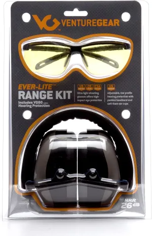 Venture Gear Shooting Glass and Hearing Protection Range Kit