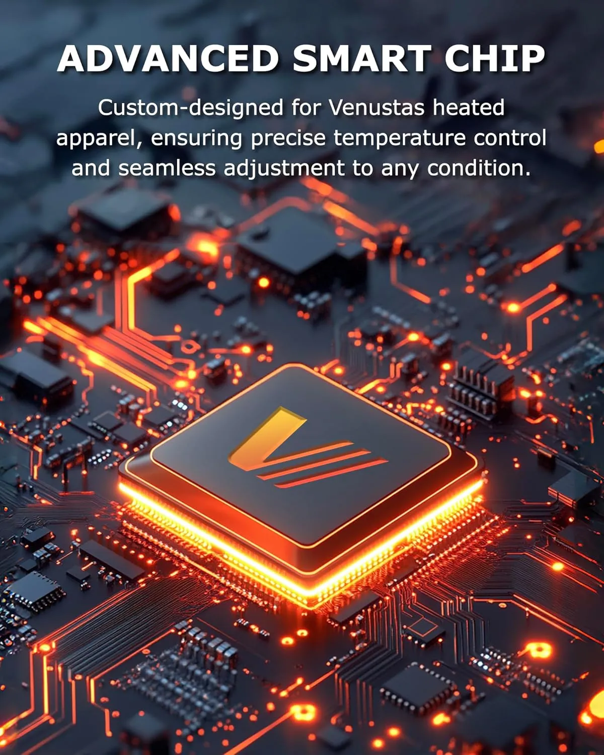 Venustas Unisex Heated Jacket with Battery, Heated Coat for Women and Men with Detachable Hood