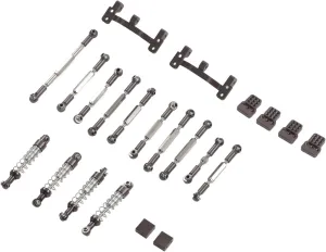 VGEBY RC Car Upgrade Spare Kit, Aluminum Alloy Shocks Absorber RC Car Pull Rod Kit for C24 C14 C14K C24K RC Car (Color) Upgrades