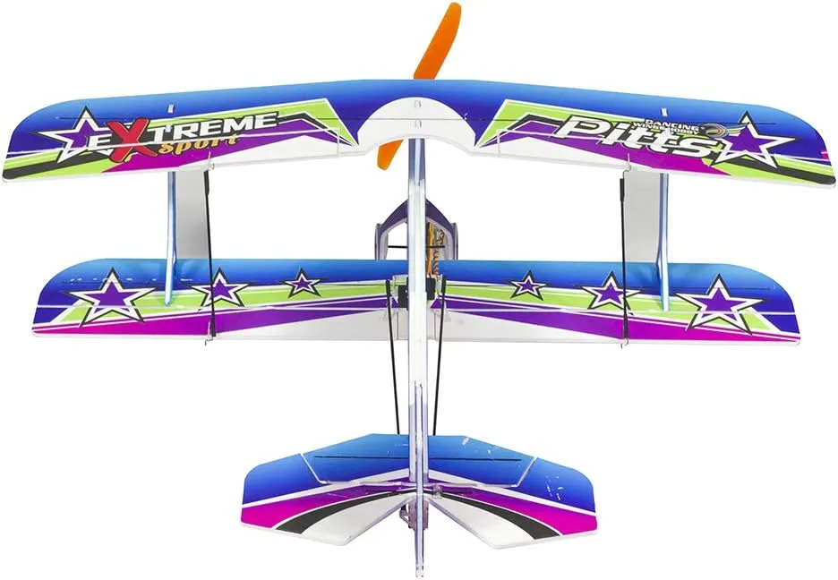 Viloga Mini RC Plane Kit PP Foam Airplane, 450mm Wingspan Pitts 3D Aerobatic Biplane Model Kit to Build for Adults, DIY Sport Airplane for Indoor & Park Flyer (KIT Motor Servo DSM2/X Compatible RX)