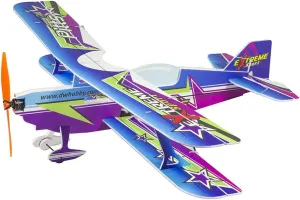 Viloga Mini RC Plane Kit PP Foam Airplane, 450mm Wingspan Pitts 3D Aerobatic Biplane Model Kit to Build for Adults, DIY Sport Airplane for Indoor & Park Flyer (KIT Motor Servo DSM2/X Compatible RX)