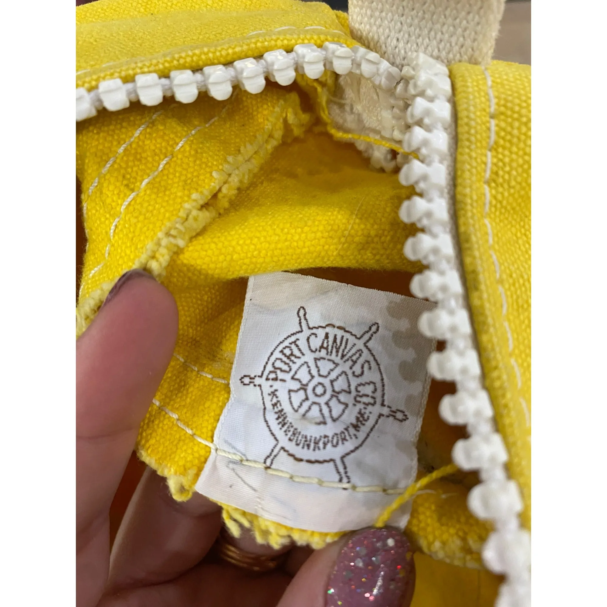 Vintage Yellow Port Canvas Amenities bag #5960