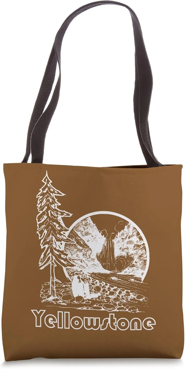 Vintage Yellowstone National Park Travel Tote Bag