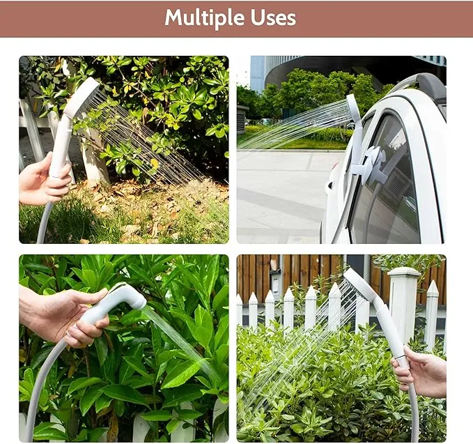 VINTEX Portable Camping Shower, Portable Shower with USB Rechargeable Battery, Outdoor Shower for Hiking, Traveling, Pet Bath