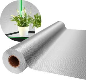 VIVOSUN 6 Mil Mylar Film Roll, 4 ft. x 25 ft. Diamond Film Foil Roll, Heavy-Duty Reflective Film for Grow Tent, Warm House, and Grow Room (25 ft.)