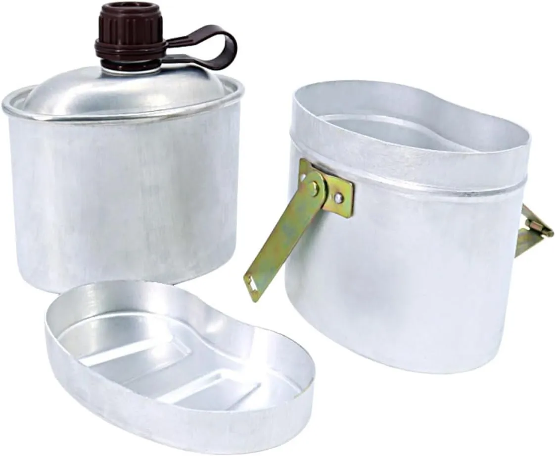VOSAREA Camping Kettle Set Water Pot for Camping Lunch Box and Storage Bag for Outdoor Adventures