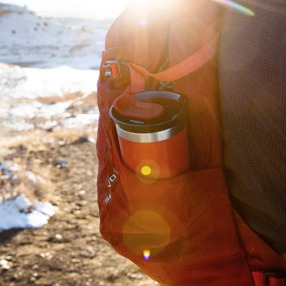 WACACO Octaroma Lungo Vacuum Insulated Coffee Mug, Double-wall Stainless Steel Travel Tumbler With Drinking Lid, 10 fl oz(300ml)， Carmine Red