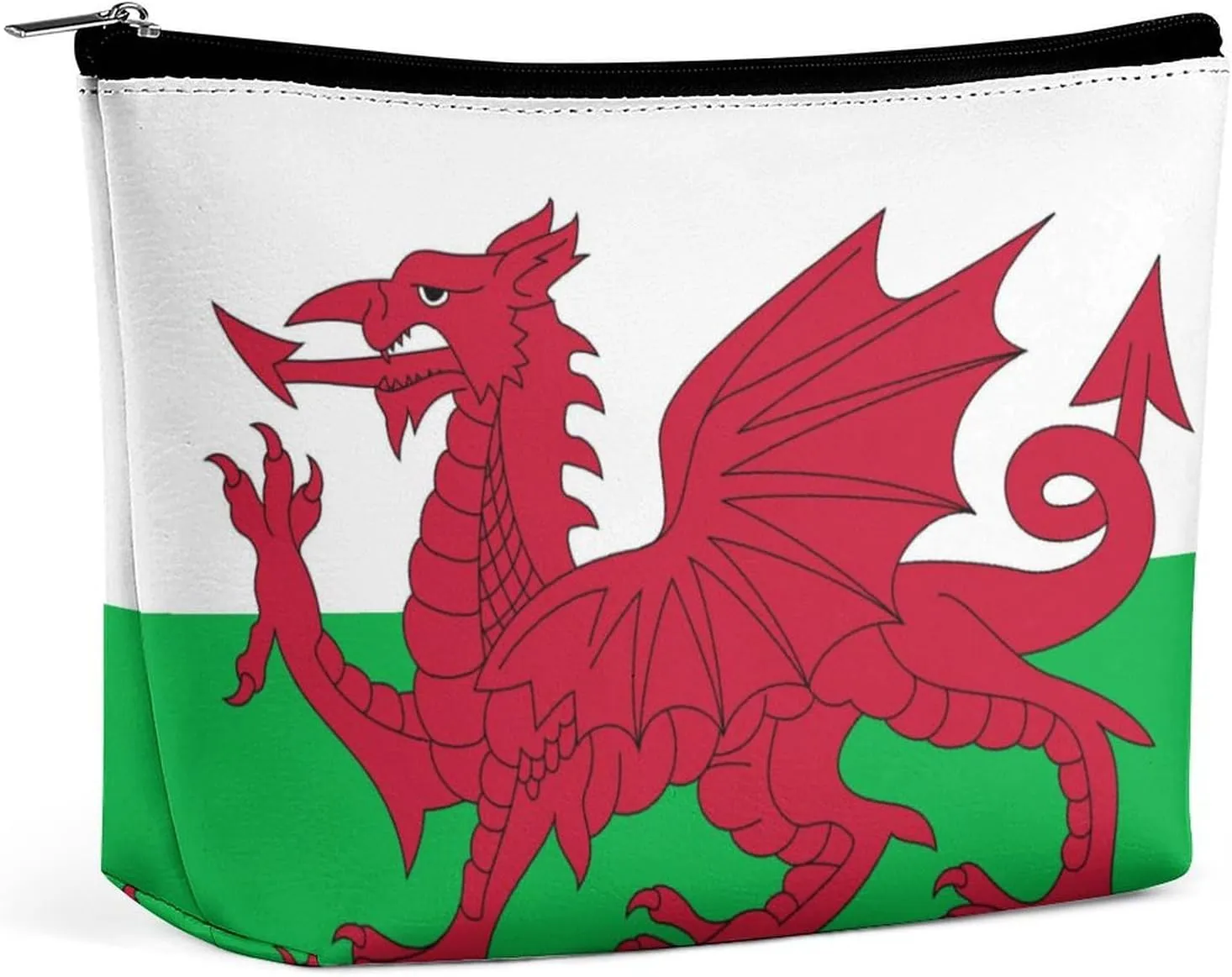 Wales Flag Travel Friendly Makeup Bag Compact Waterproof Cosmetic Pouch Organizer for Women