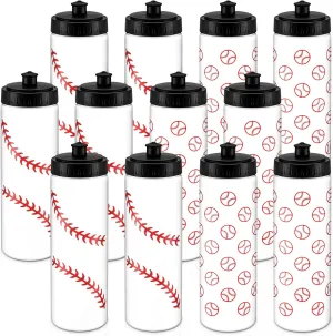 Water Bottle Bulk 20 oz Sports Ball Cup Accessories Reusable Sports Squeeze Water Bottle for Party Favor Players Lovers Team Gifts Gym for Most Bike Cage