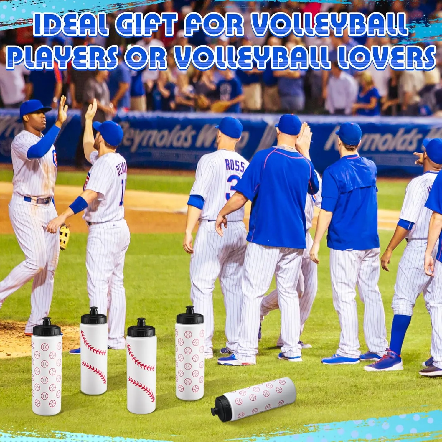 Water Bottle Bulk 20 oz Sports Ball Cup Accessories Reusable Sports Squeeze Water Bottle for Party Favor Players Lovers Team Gifts Gym for Most Bike Cage