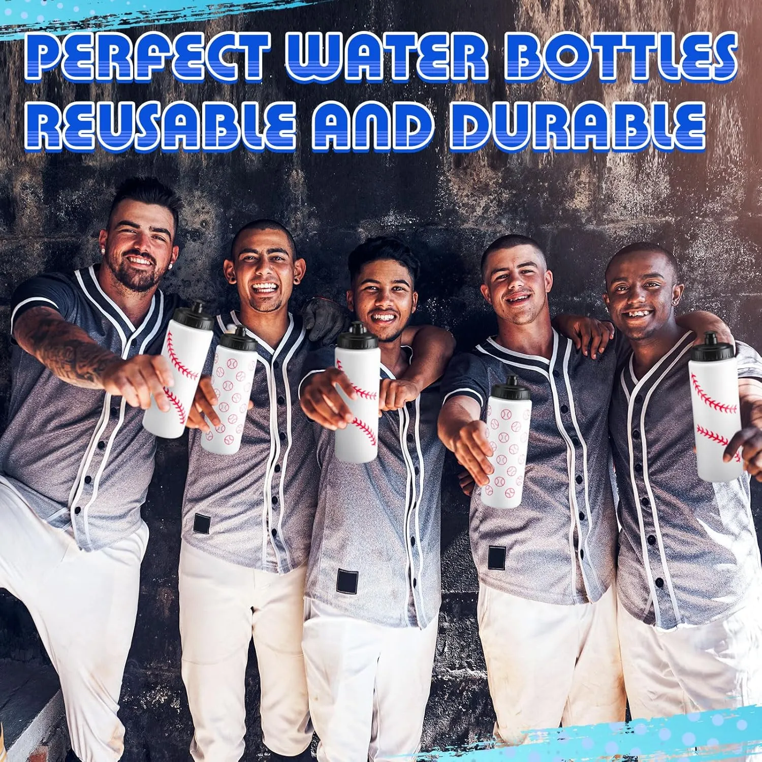 Water Bottle Bulk 20 oz Sports Ball Cup Accessories Reusable Sports Squeeze Water Bottle for Party Favor Players Lovers Team Gifts Gym for Most Bike Cage