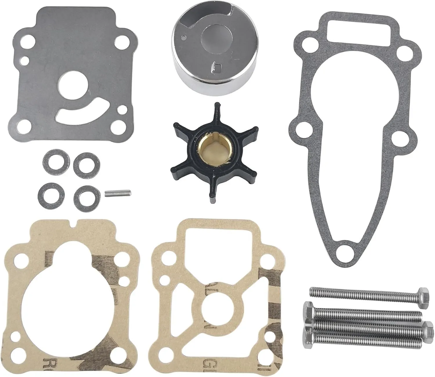 Water Pump Impeller Repair Kit 803750A03 for Mercury Outboard 8 9.9 HP (209cc) & Nissan Tohatsu 3B2873222M 3B2-87322-2 Replace 47-803748Q01 803748K01