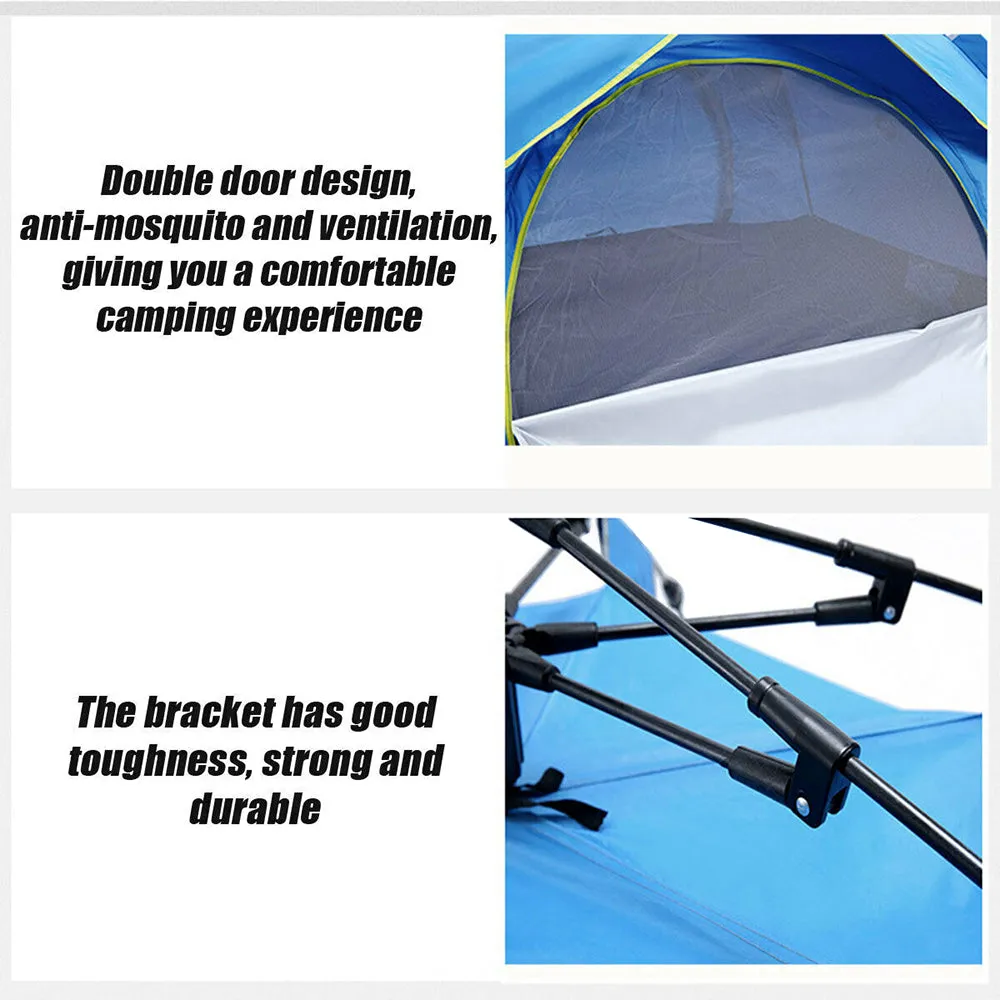 Waterproof Automatic Camping Tent 3-5 Person Come with Moisture Proof Pad(Green)-REMOTE