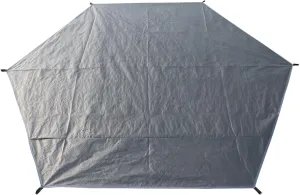 Waterproof Octagonal Ground Sheet Mat, 129.9 X 129.9 Pe Camping Tarp with Tie Strings, Ideal for Large Tent Setup and Outdoor Use