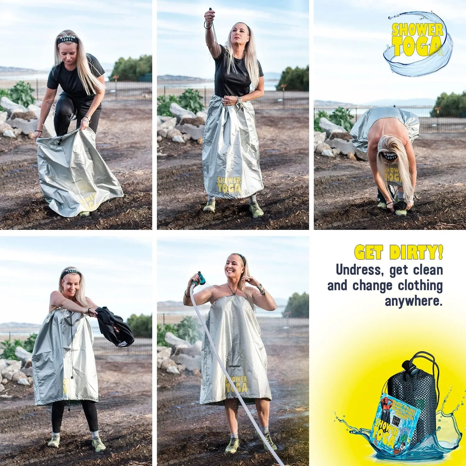 Wearable Shower Garment, Privacy RV & Camping Shower, Surf Poncho, Shower Tent, or Portable Changing Room