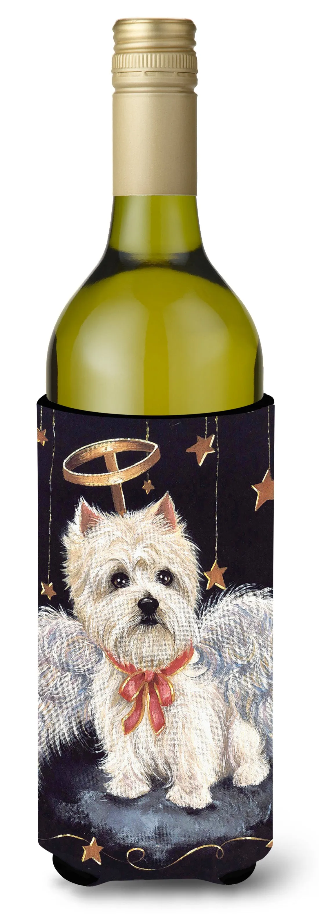 Westie Christmas Angel Wine Bottle Hugger PPP3123LITERK