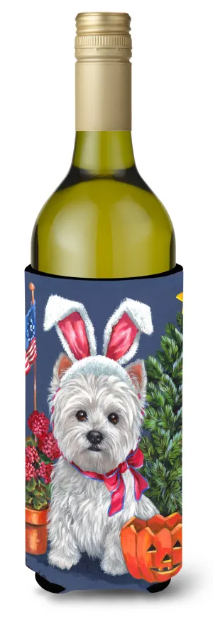 Westie for All Seasons Wine Bottle Hugger PPP3137LITERK