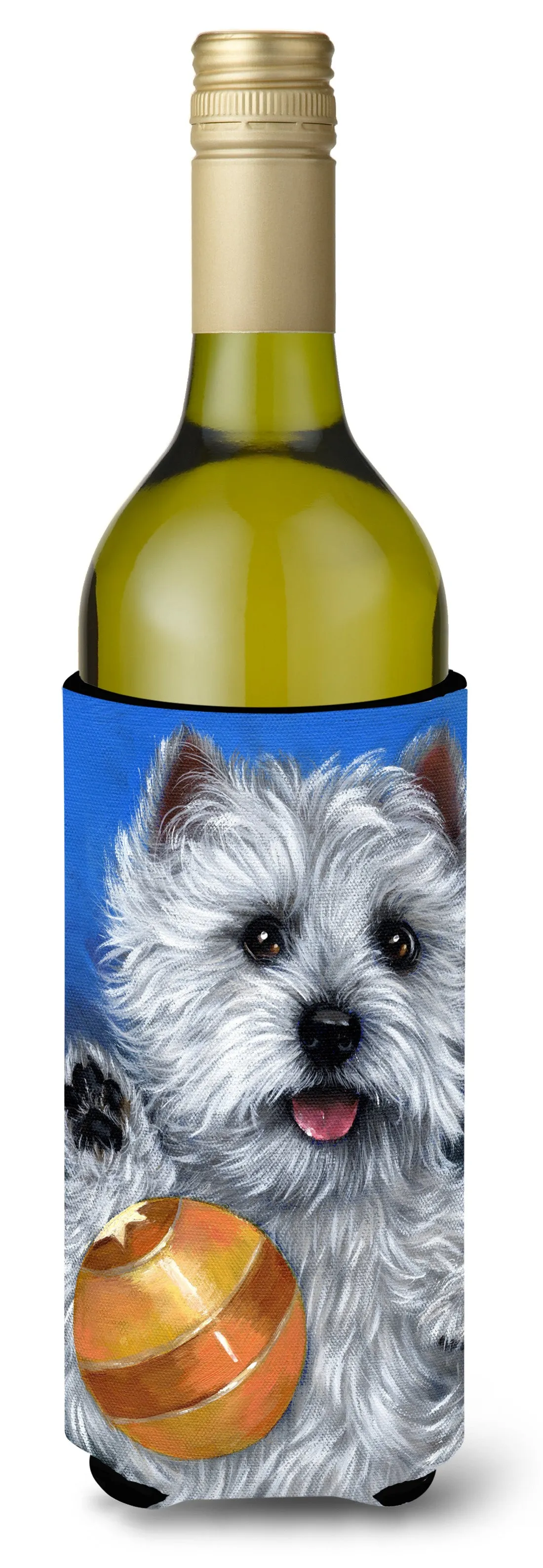 Westie Play Ball Wine Bottle Hugger PPP3223LITERK