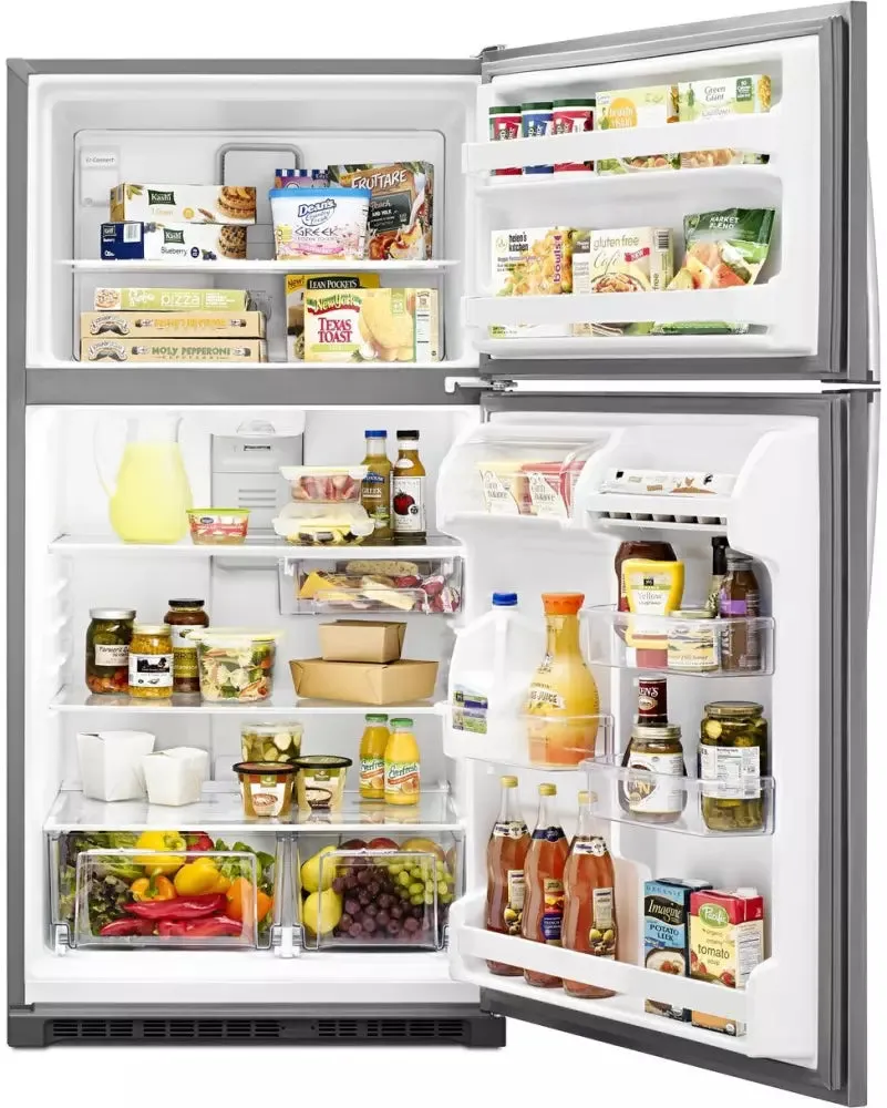 Whirlpool 20.5 cu. ft. Top Freezer Refrigerator In Monochromatic Stainless Steel
